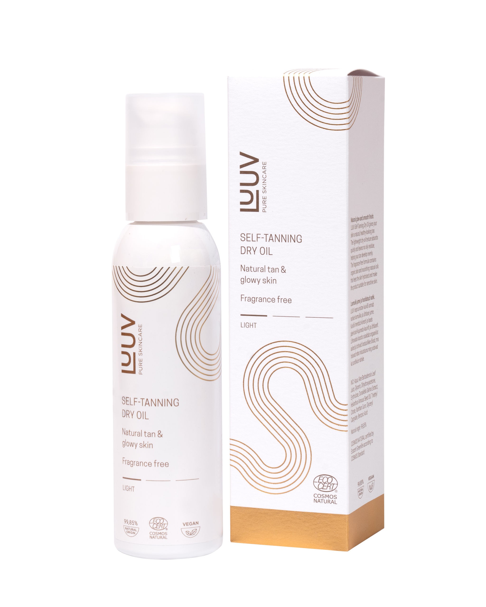 Natural self-tanning dry oil Light COSMOS 150 ml