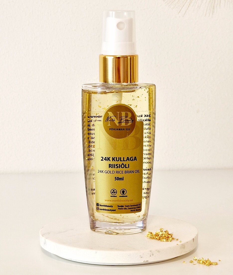 24K Gold Rice Oil, 50ml - Image 2